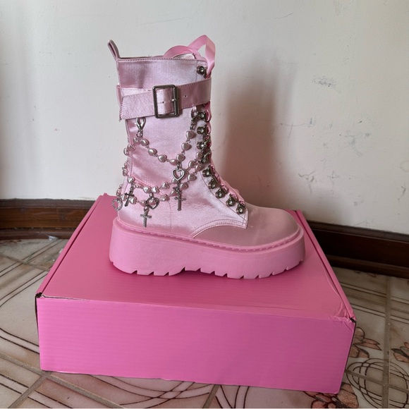 【DOLLS KILL】Holy Revelation Combat Boots Dolls Kill | Shoes | Dolls Kill Sugar Thrillz Holy